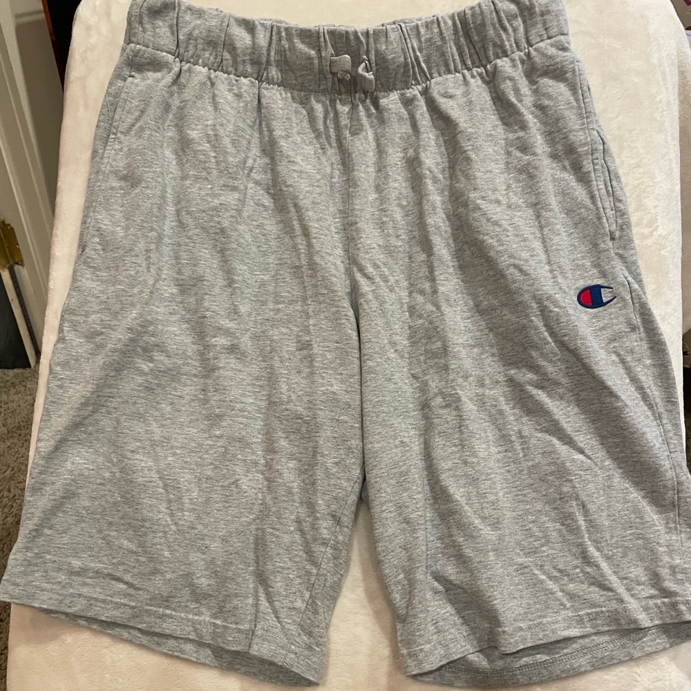 gray champion sweat shorts